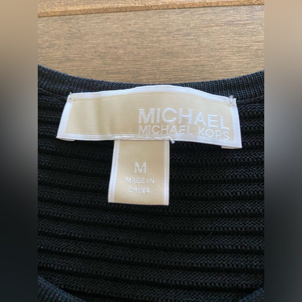 Michael Kors ribbed knit tank midi dress, size M, black, EUC - Picture 6 of 11